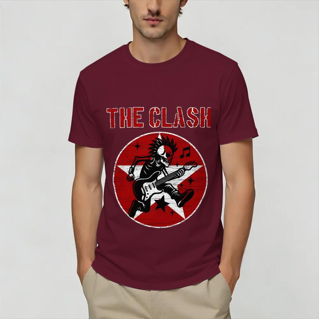 Unisexs Vintage The Clash T Shirts 100 Cotton Clothing Funny Short Sleeve Round Neck Tees Plus Size TShirt
