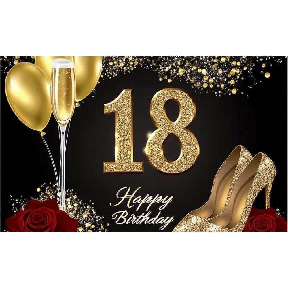18. Geburtstag Dekorationen Jahre Alt Glitzer Ballons Party Hintergrund Geburtstag Kulisse Für Event Dekor Außen Innen