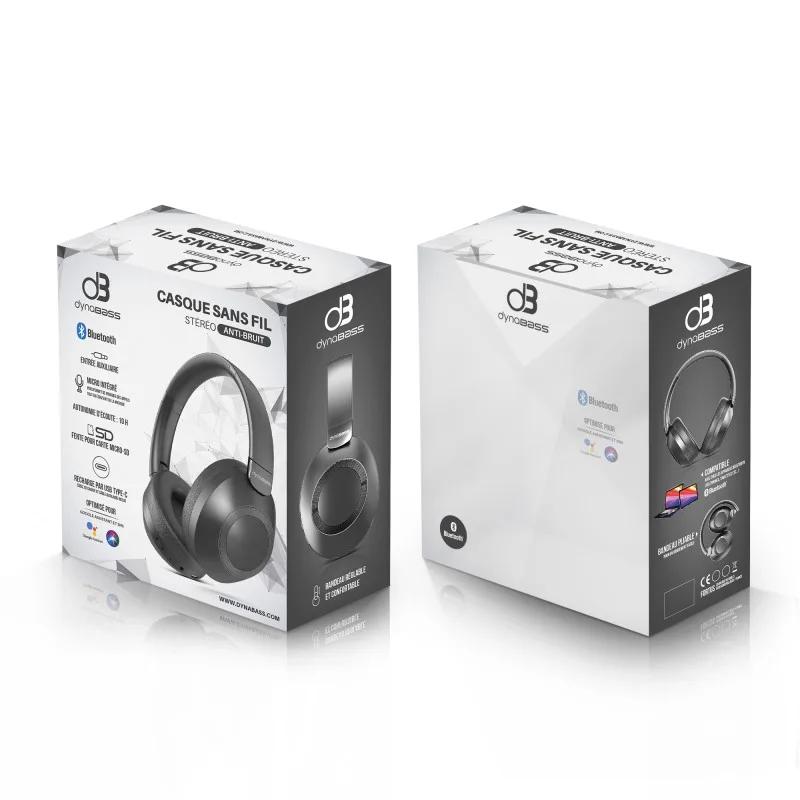 Dynabass - Dbx560 Grey - Casque Bluetooth Anc - Bluetooth 5.3 - Réduction De Bruit 40db - 11h Autonomie