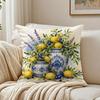 Porcelain Fruits Summer Cushion Cover Double-Sided Plush Sofa Cushion Covers Organic Breathable Invisible Zipper