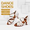 Zapatos de Baile Latino para Mujer con Tacón Medio de 6 cm Salsa Ballroom Tango Zapatos de Baile para Interior