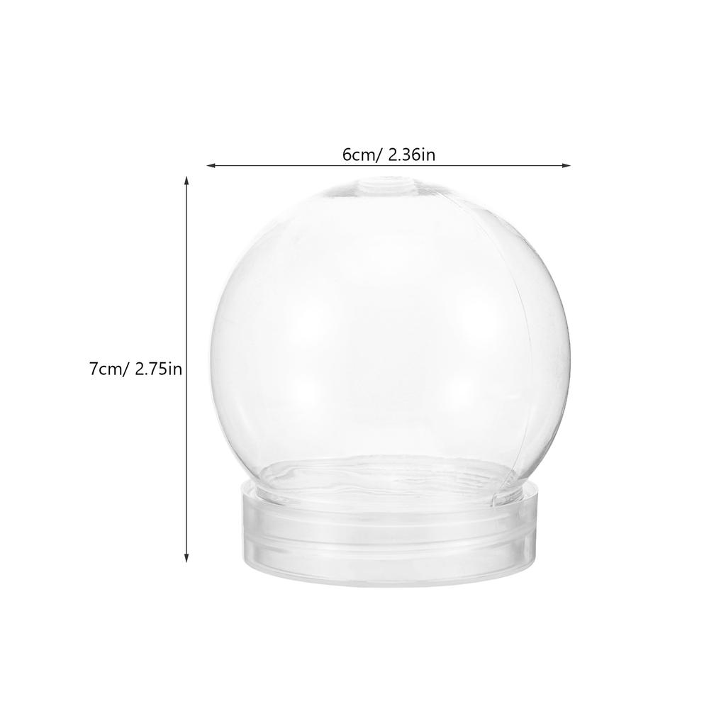Empty Christmas Snow Globe Transparent Water Balloon Globe With Lid Clear Cookie Container Home Storage Empty Multi-Functional