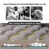 Split Rear Seat Inflatable Car Air Mattress Wave Flocking Sleeping Mat for SUV Sedan Road Trip