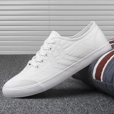 Men'S Shoes Breathable Canvas Shoes Flat-Soled Lace-Up Board Shoes Casual Shoes Little White Shoes Men'S Soft-Soled Cloth Shoes Men'S 6781