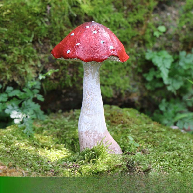 Artificial Mushroom Ornaments, Outdoor Garden Micro Landscape Decor for Potted Plants