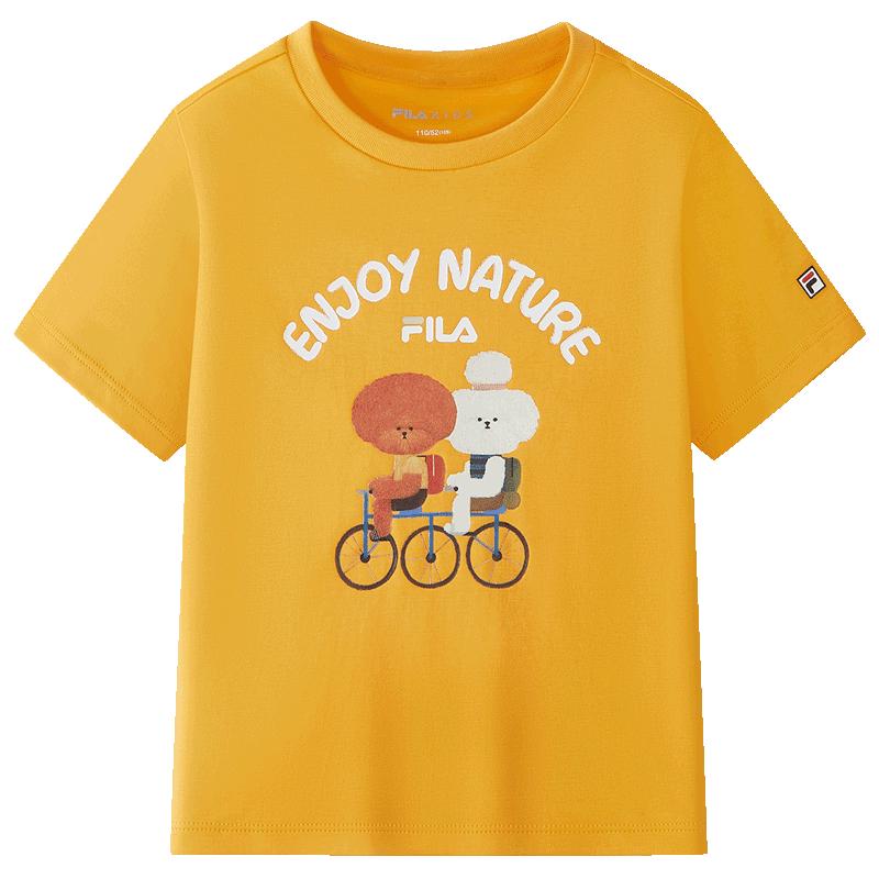 FILA Kids  Summer Pure Cotton Short Sleeve T-Shirt 130