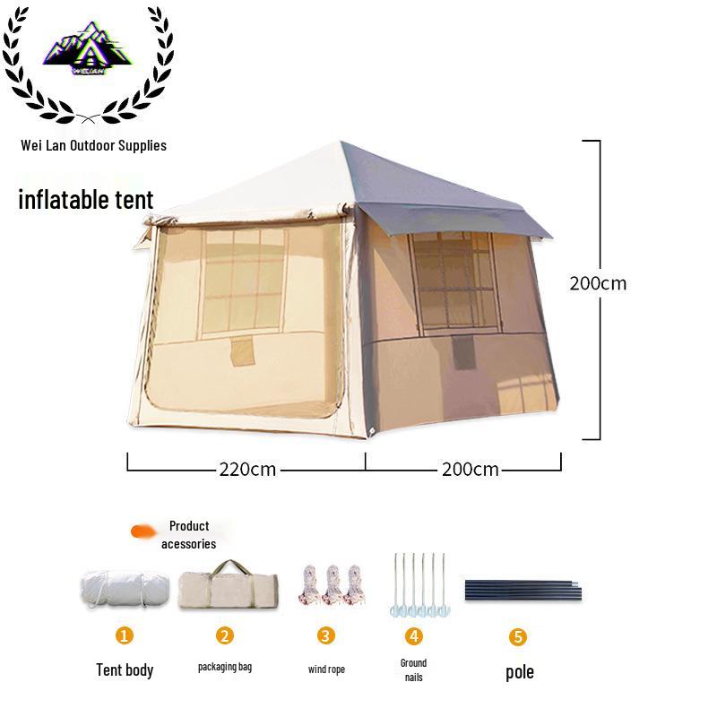 Inflatable One-Piece Tent: Windproof & Rainproof, Portable Oxford Cloth for Outdoor Camping