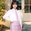 Joyasslly High School Girl Uniform Pleated Checkered Halloween Short Long Sailor Party Outfit Long Sleeve Size 4-Piece Set, Skirt, Skirt, Skirt,