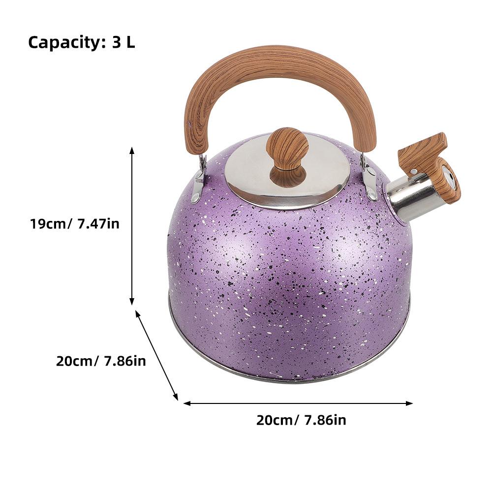 Stainless Steel Whistling Tea Kettle 2.5L Kitchen Water Boiling Pot For Induction Stove Gas Camping Portable Sounding