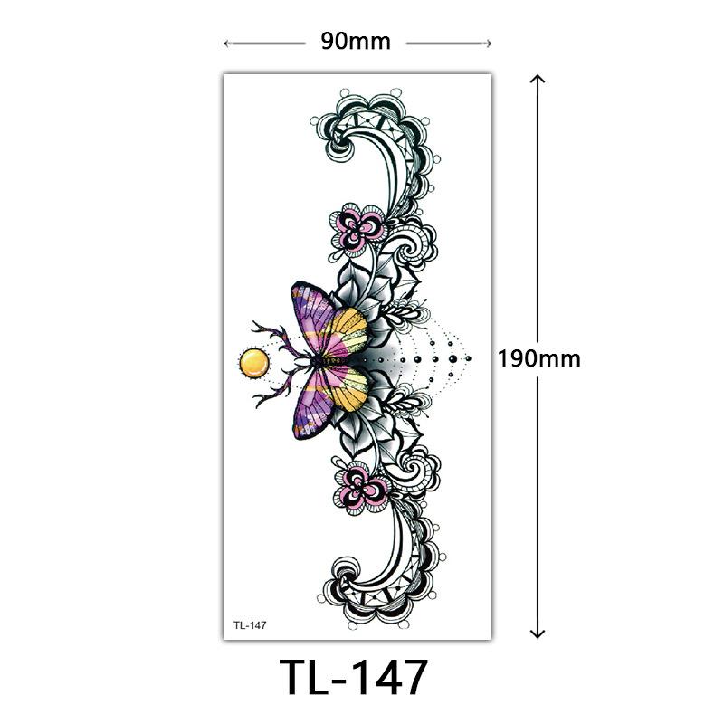 Flower Tattoo Stickers, Color Sketch Tattoo Stickers, English Letters, Wedding Photography Tattoo