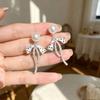 Cute Pearl Bowknot Drop Earrings For Women Trendy Dot Bow Dangle Earrings Minimalist Sweet Wedding Party Jewelry Pendientes Gifts