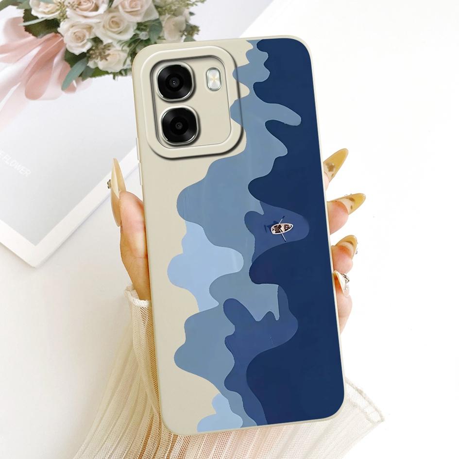 For OPPO A6x Case CPH2783 Fashion Sunset Painted Soft Liquid Silicone Phone Cover For OPPO A6t Pro OPPOA6t 4G CPH2853 Back Cases