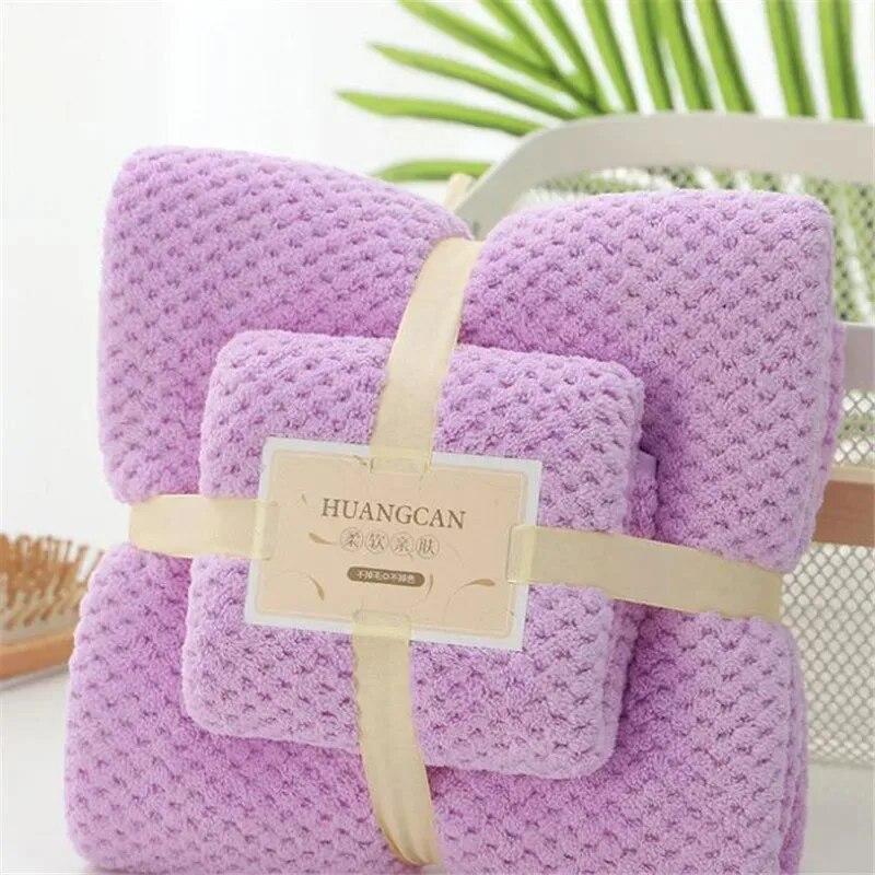 Coral Velvet Moisture Absorbing Swimming Face Hand Bath Towel Set, Ultra-fine Fiber Towel, Bathroom Towel Set