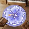 1pc flower blue Round Chair mat Area Rug - Non-Slip, Floor Mat for Office, Bedroom, and Indoor Decor c1118011