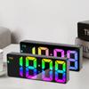Electronic Student Digital Clock Table Desk Clock LED Alarm Clock 12/24 Hours Voice Control Temperature Dual Snooze