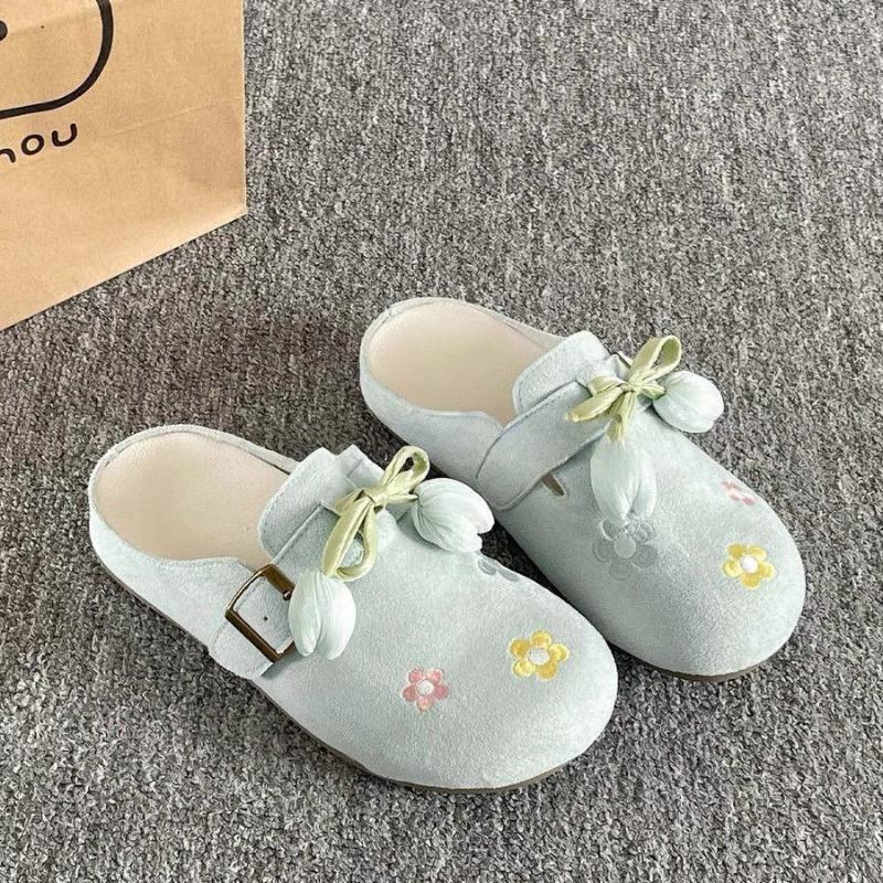 Summer one-pedal women's new models with skirt bag head half slippers female student lazy shoes