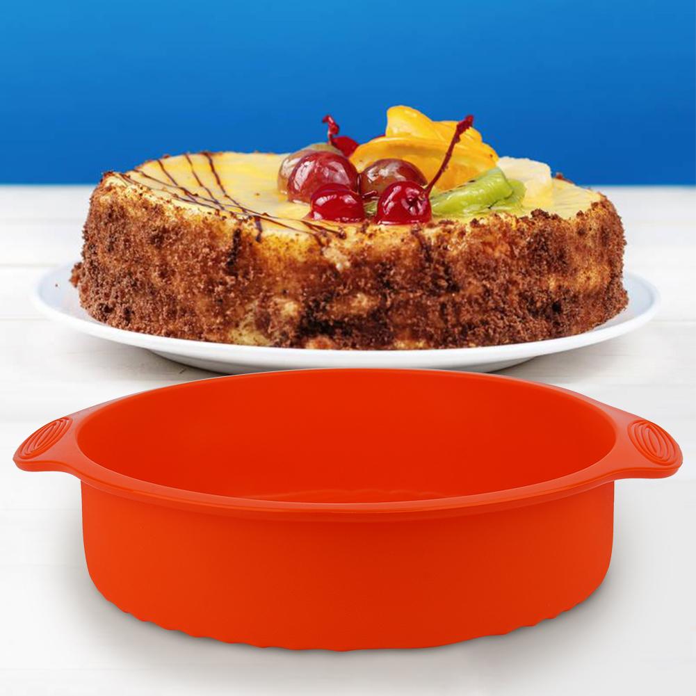 Stampo in Silicone 3D Rotondo da 11,42 pollici per Torta da Forno Teglia da Forno per Torta(Rosso)
