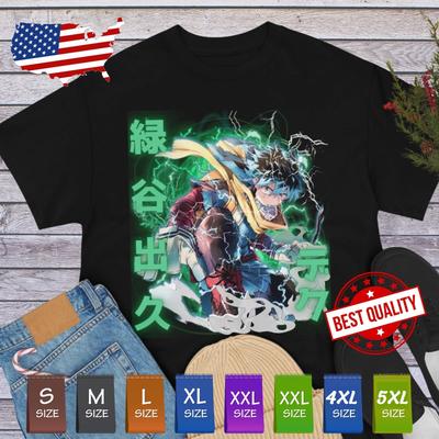 Izuku Deku Midoriya T Shirt Anime My Hero Academia Tee Manga Cosplay Clothing