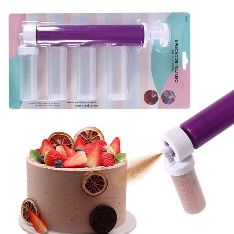 Manual Handheld Cake Decorating Sprayer For Effortlessly Baking With Adjustable Nozzle And Durable Plastic Design