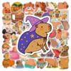 10/30/50PCS Cute Capybara PVC Sticker Aesthetic Decoration Scrapbooking Sketchbook Korean Stationery School Supplies
