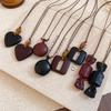 Resin Candy Love Pendant Necklaces For Women Retro Long Sweater Chains Simple Cute Pendant Necklaces Jewelry Accessories Gift