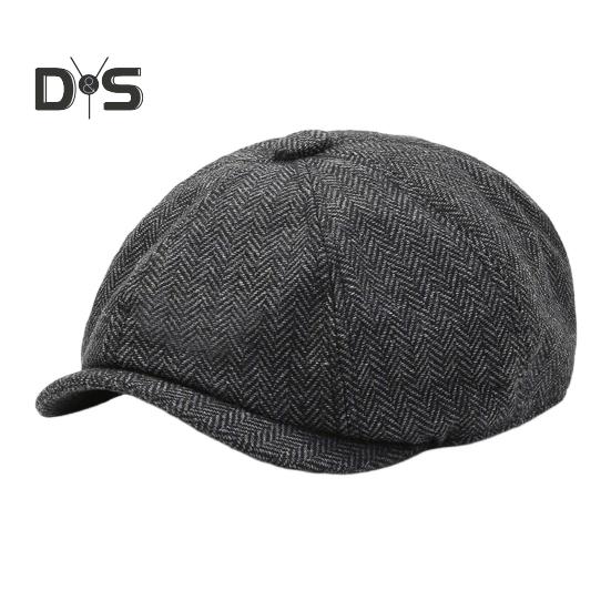 

Мужская однотонная шляпа с язычком «Утиный язычок» берет ветрозащитная короткая плиссированная шляпа с узором «елочка» британская шляпа художника головной убор для путешествий и рыбалки чёрный