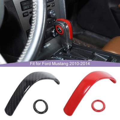 Car Interior Car Gear Head Decoration Cover Stickers For Ford Mustang 2010-2014 ABS Interior Accessories