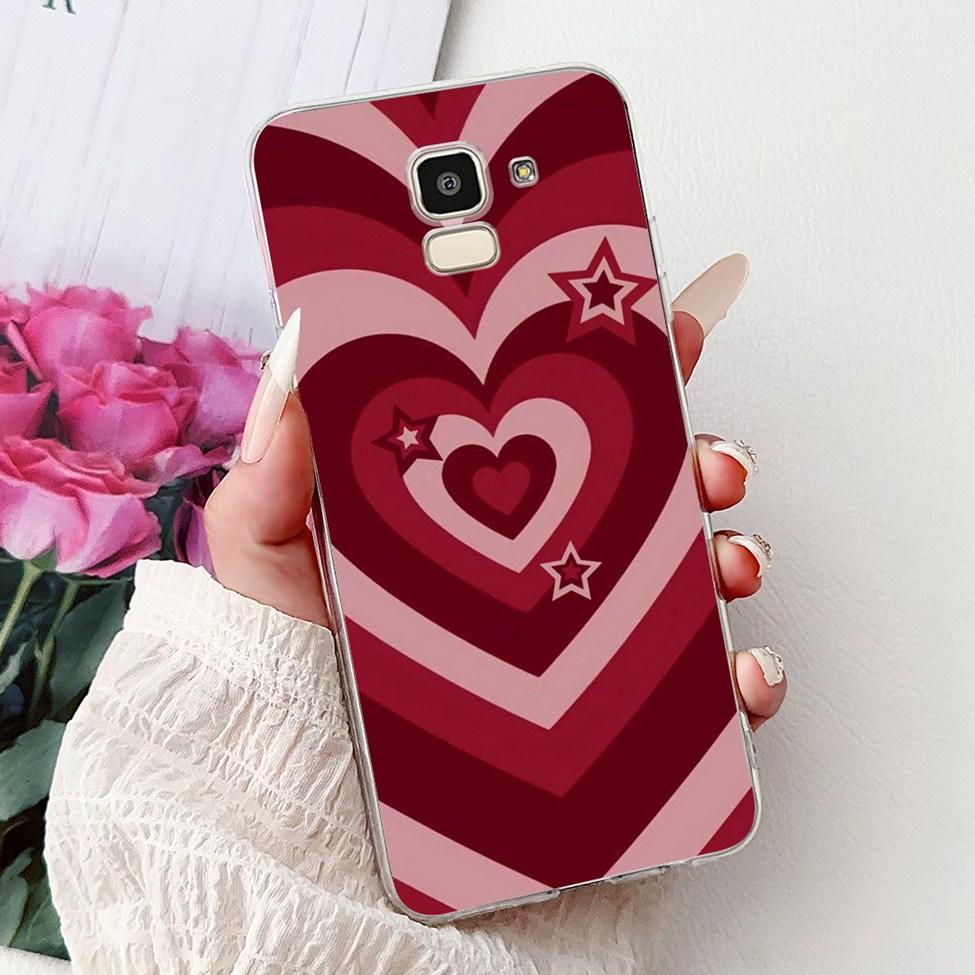 Clear For Samsung J6 2018 Case SM-J600F Cute Fashion Funny Painted Back Cover For Samsung Galaxy J6 2018 Phone Case J600G J600FN
