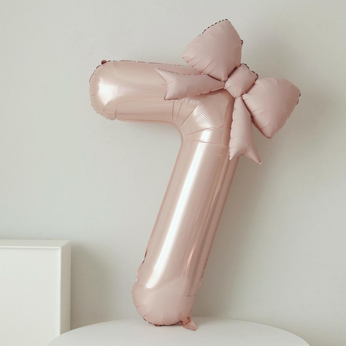 40 дюймовые воздушные шары с цифрами на день рождения для новых девочек, принцесс, день рождения, розовые шары с бантом, воздушные шары для свадебной вечеринки, большие воздушные шары с цифрами 40inch