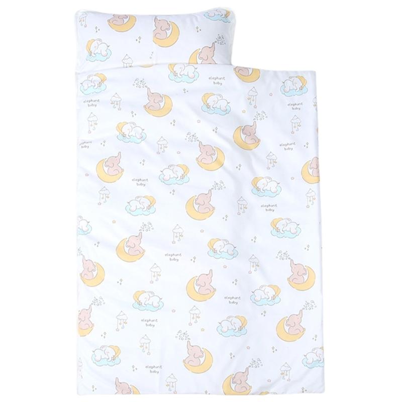 Toddler Sleep Mat Sleeping Bag, Kids Sleeping Pad with Removable Pillow Lovely Print Blanket Baby Crib Decors