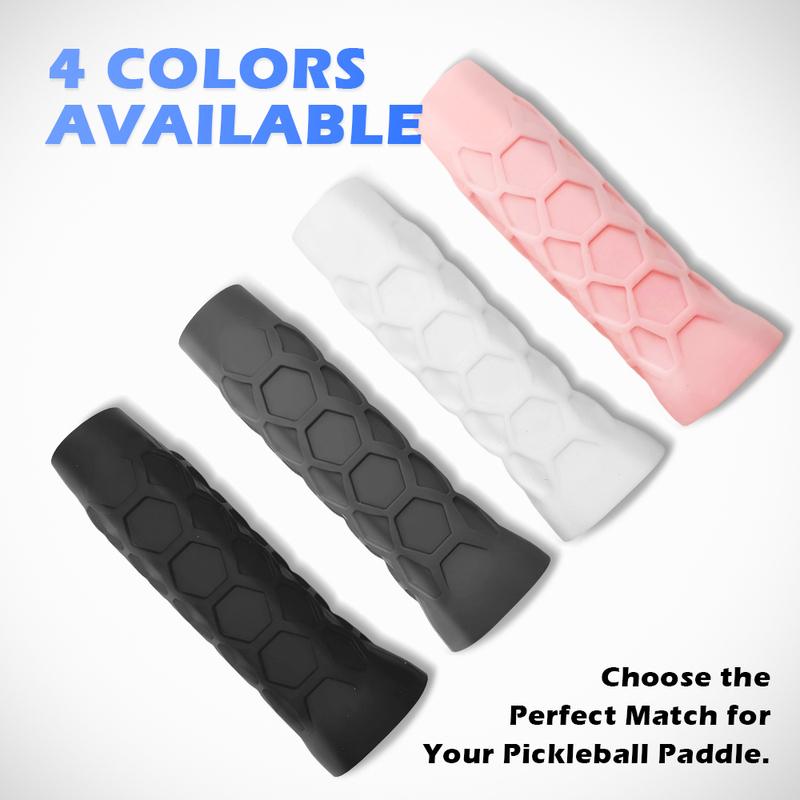 BA-High Elastic Silicone Handle Protective Cover Octagonal Honeycomb Pickleball Paddle Racket Grip Cover Accessories