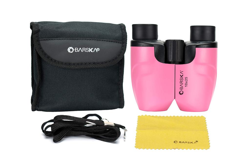 BARSKA 10x25 Pink Porro Binoculars