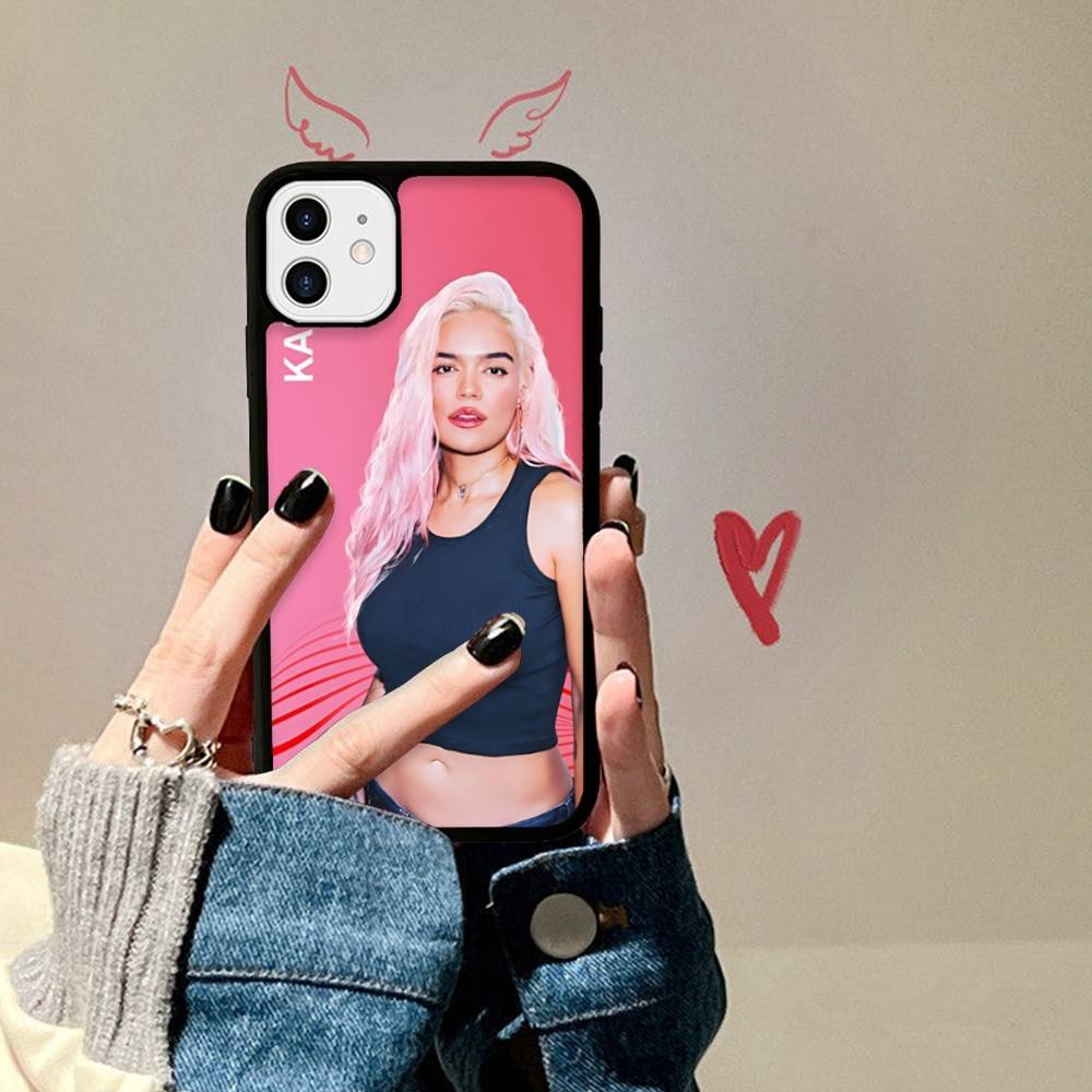 

Singer K-Karol G Phone Case For IPhone 16 Pro Max 15 14 Plus 14 13 12 11 17 PC+TPU Cases Back Cover iPhone 14pro max