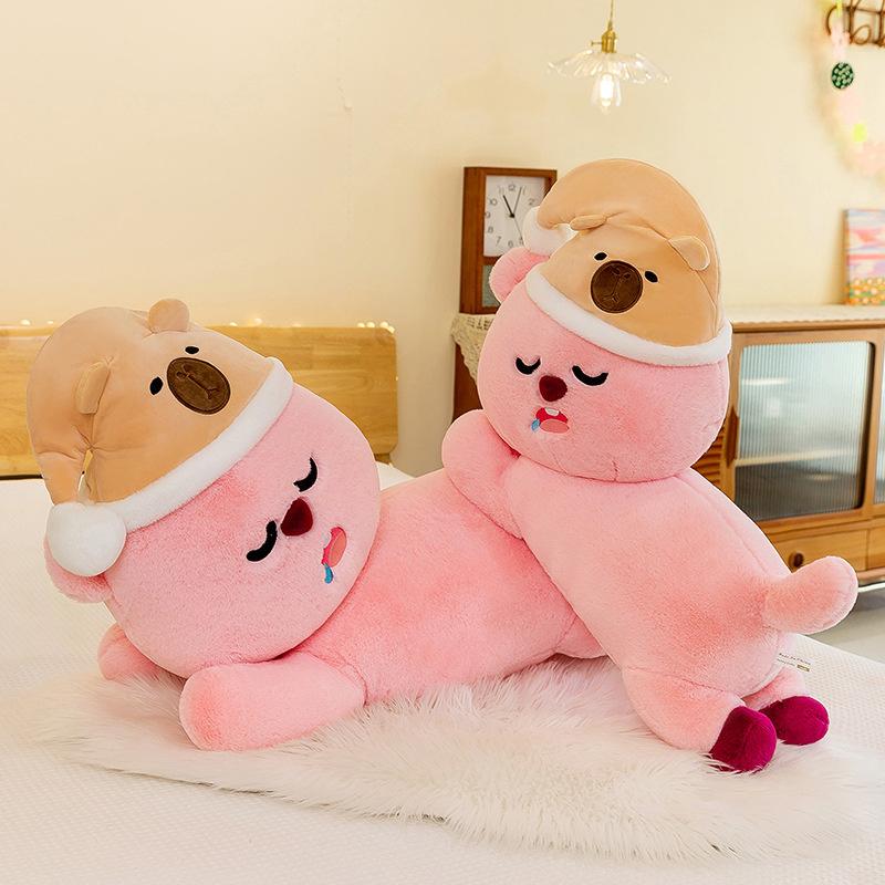 Adorable Capybara Plush Sleep Hat Lovable Rubi Doll Unique Plush Pillow Gift For Girls