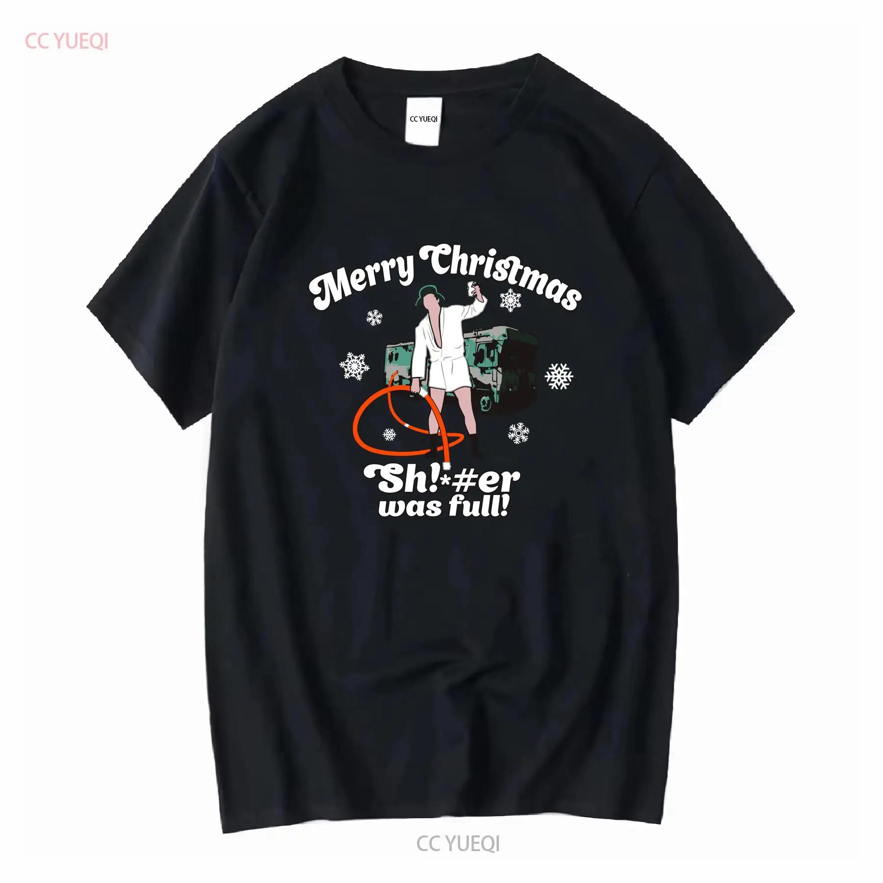 National Lampoon Christmas Vacation Merry Shitter Was Full Red T Shirt vintage Washed Casual Top For Everyday Wear Slightly S разноцветный