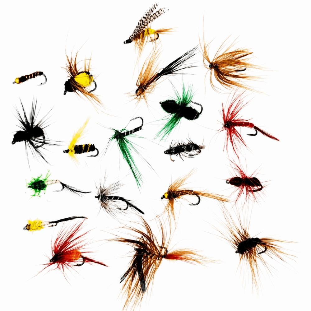 100PCS Handmade Fly Fishing Kit Lightweight Fly Fishing Lures Fly Fishing Flies Kit  Trout Fishing