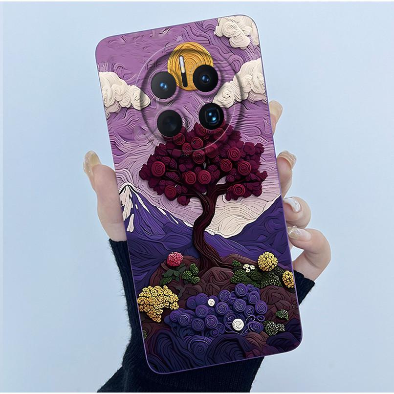 For Huawei Mate 50 50 Pro 50E Phone Case Mate50 Cover Fashion Simplicity Flowers Soft Liquid Silicone Shell For Mate50Pro Fundas