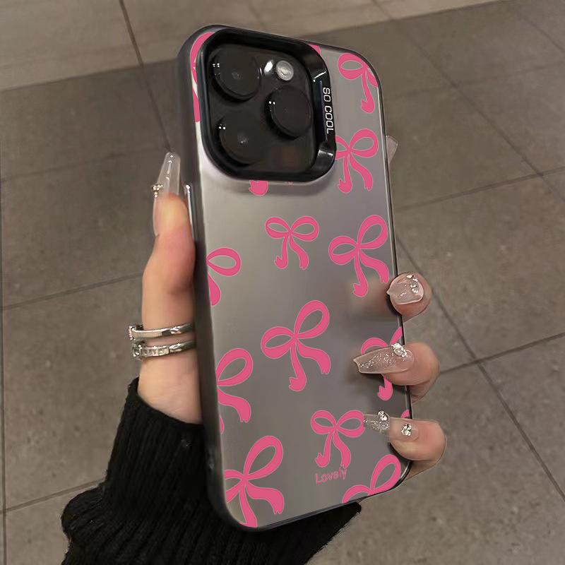 Pink Love Heart Frosted Phone Case For Samsung Galaxy S24 S23 S22 S21 Ultra Plus FE A54 A34 A14 A53 A33 A15 A55 A35 Hard Cases