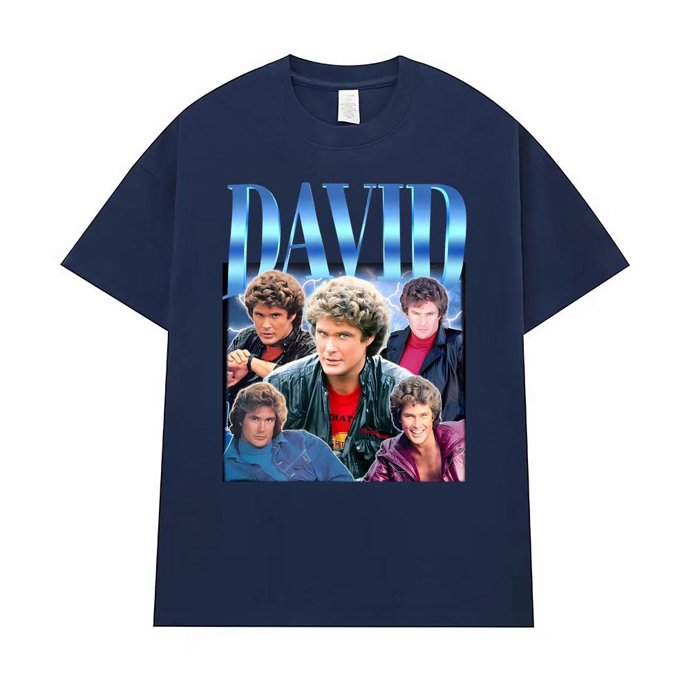 David Hasselhoff Homage Retro Graphic T Shirt Unisexs Clothing Harajuku Gothic Oversized T Shirts Summer Tops High Quality Tshirt