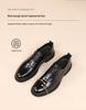 2026 Red Dragonfly Men's Brogue Leather Formal Shoes with Velvet, Genuine Leather, Perforated Design, Ideal for Weddings and Business.
