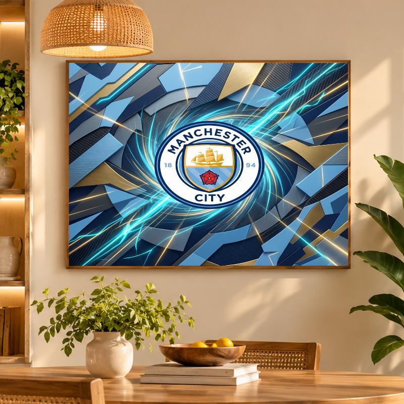 5D Diamond Painting Manchester City DIY Full Drill Diamond Art Kit Home Decoration