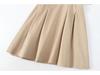 2024 Spring/Summer Khaki Pleated Short Dress for Women 8289