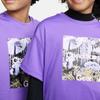 Nike Loose Fit Round Neck Short Sleeve T-Shirt With Letter Print Kids Tops Grape-Purple FB1301-542