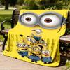 1 Stück Minions Outdoor Weiche Decke Ultra Plüschig, Warm, Vielseitig und Pflegeleicht für Camping, und