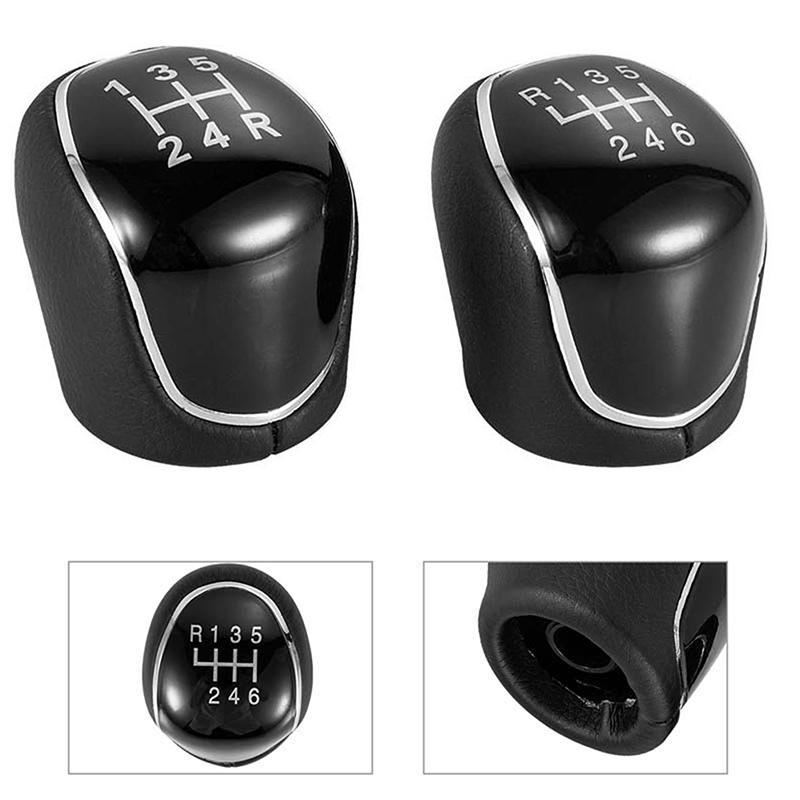 Pommeau de levier de vitesse manuel 5/6 vitesses pour voiture, poignée de levier de vitesse en cuir, remplacement pour Ford Focus Mk2 Mk3 Mondeo Mk4 S-Max C-Max Kuga Transit