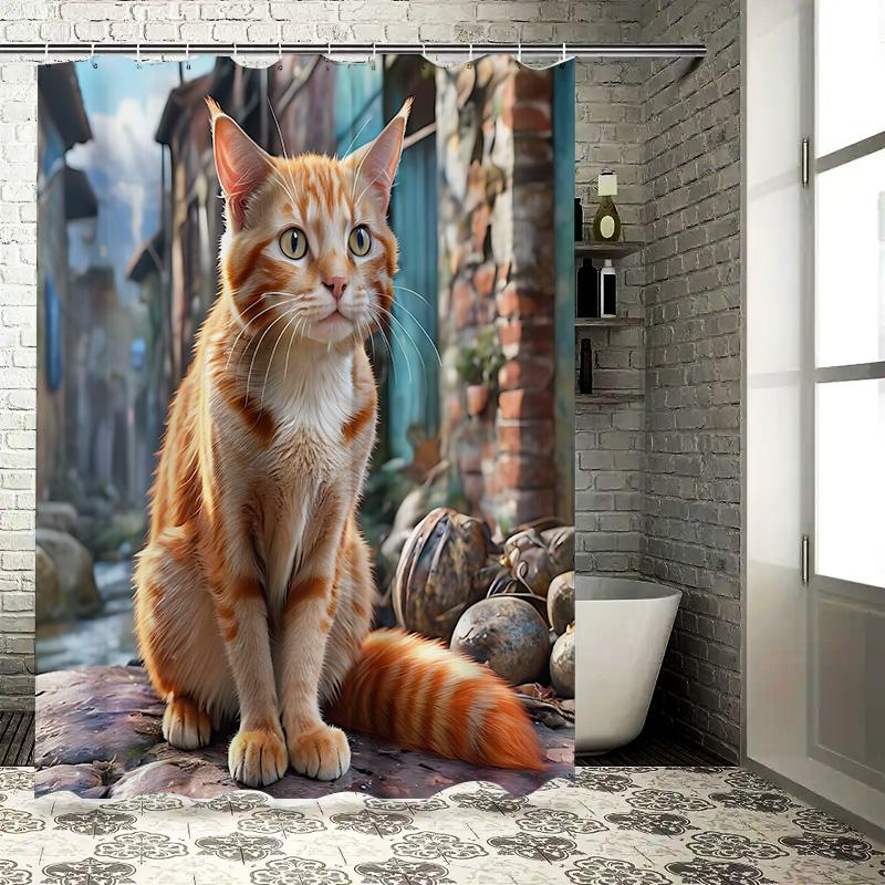 

Очаровательная шторка для душа с реалистичным дизайном и мягкой тканью украсит декор вашей ванной комнаты и добавит нотку природы в ваш дом. 90X180cm(35x70in)