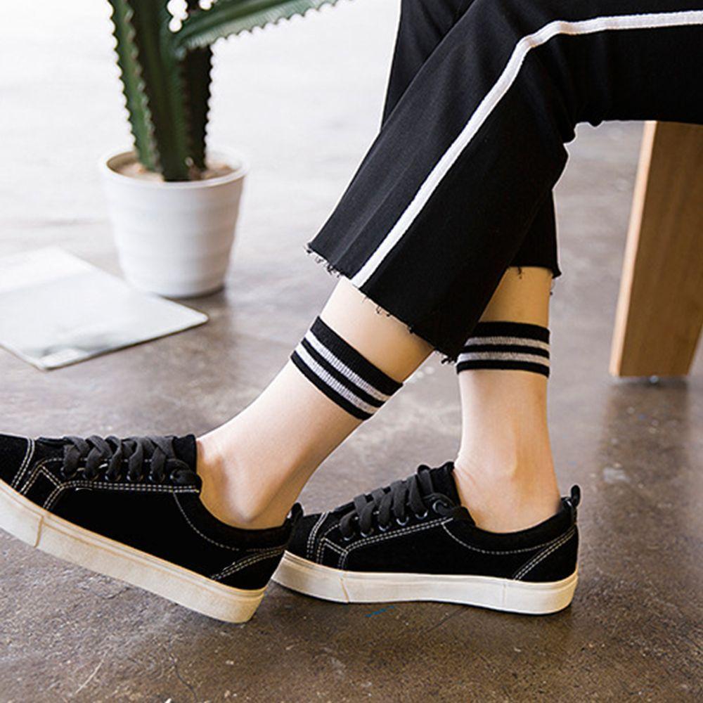 

Gift Cute Women Harajuku Glass Silk Thin Short Socks Ankle Socks Rainbow Socks разноцветный