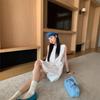Petite Women's Elegant Summer Dress with Lining & Zipper - Loose, Bud-Shaped Short Skirt