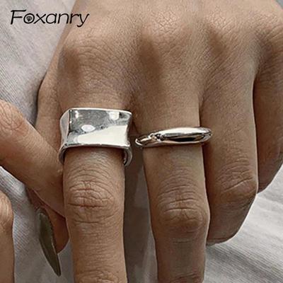 Minimalist Cube Geometric Finger Rings for Women Couples New Fashion Party Accessories Jewelry