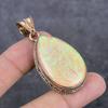 Natural Pink Triplet Opal Gemstone Handmade Copper Jewelry Pendant 2.17" a2S36